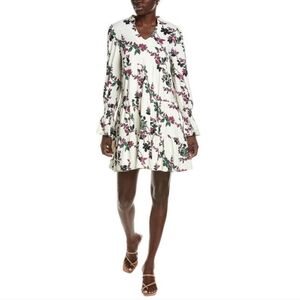 Jude Connally Tammi Cherry Blossom Print Tiered Mini Dress Sz Small